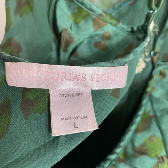 Vintage Victoria’s Secret Slip Dress 100% Silk Beaded  Leopard Print Size L - Picture 10 of 11